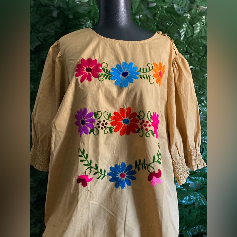 Brown Floral Top